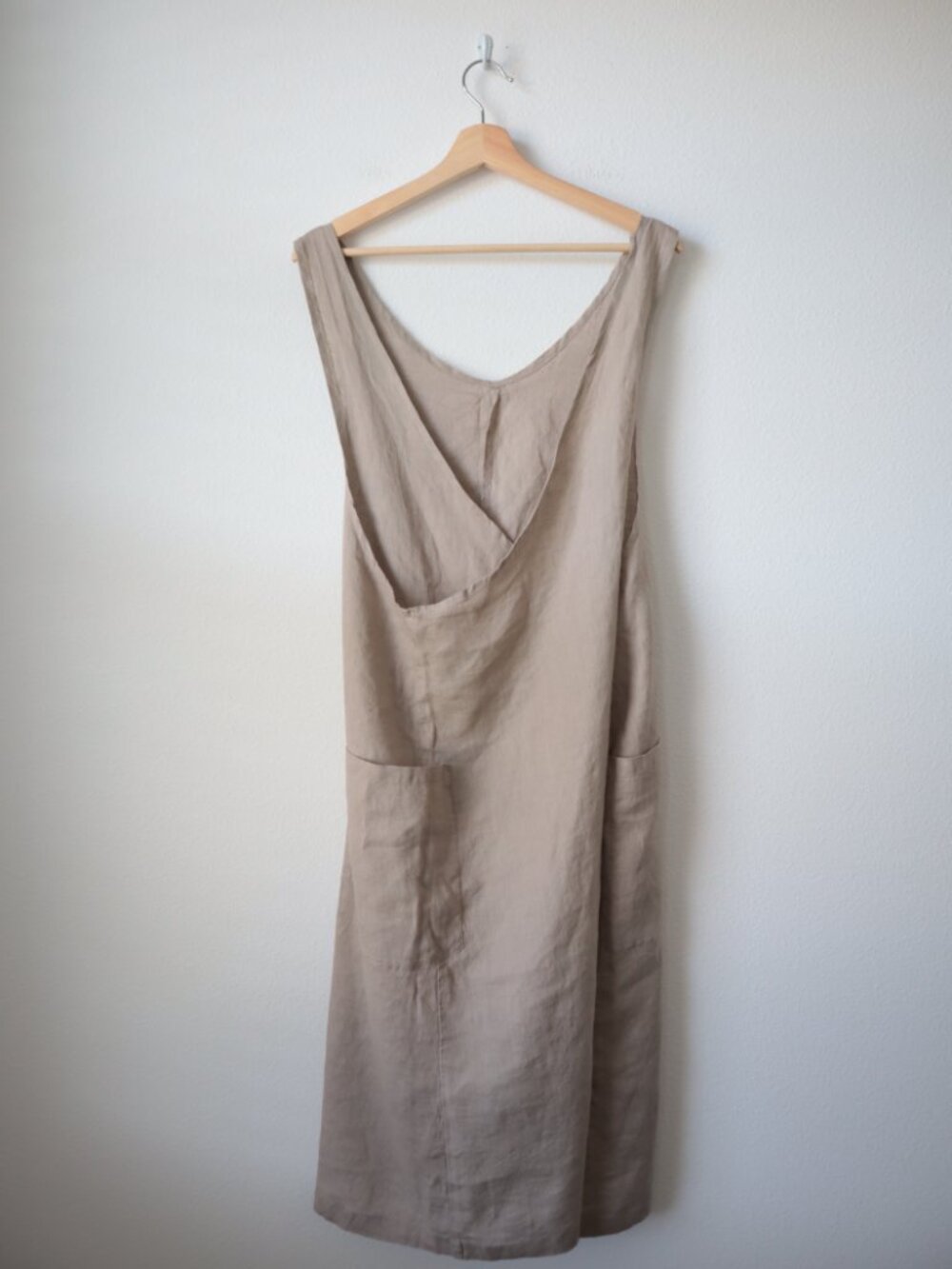 FLAX Open Cross Back Linen Apron Dress | S - Picture 7 of 7